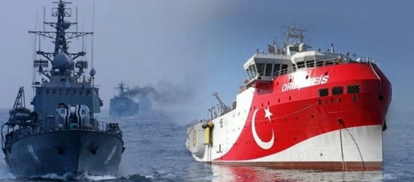 Πέντε τουρκικά πολεμικά πλοία, δύο υποβρύχια και πλήθος ΑΦΝΣ και drones γύρω από το Orus Reis!